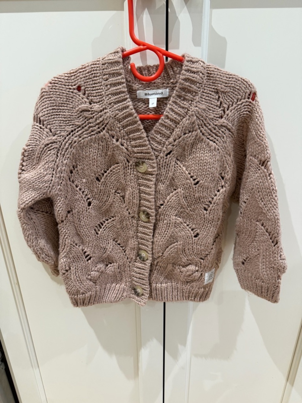 Blumind 2t Knit Button Cardigan - Dusty Rose